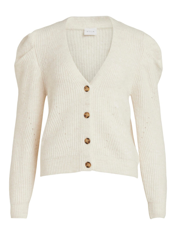 Viprime L/s Button Knit Cardigan/su - Off-white