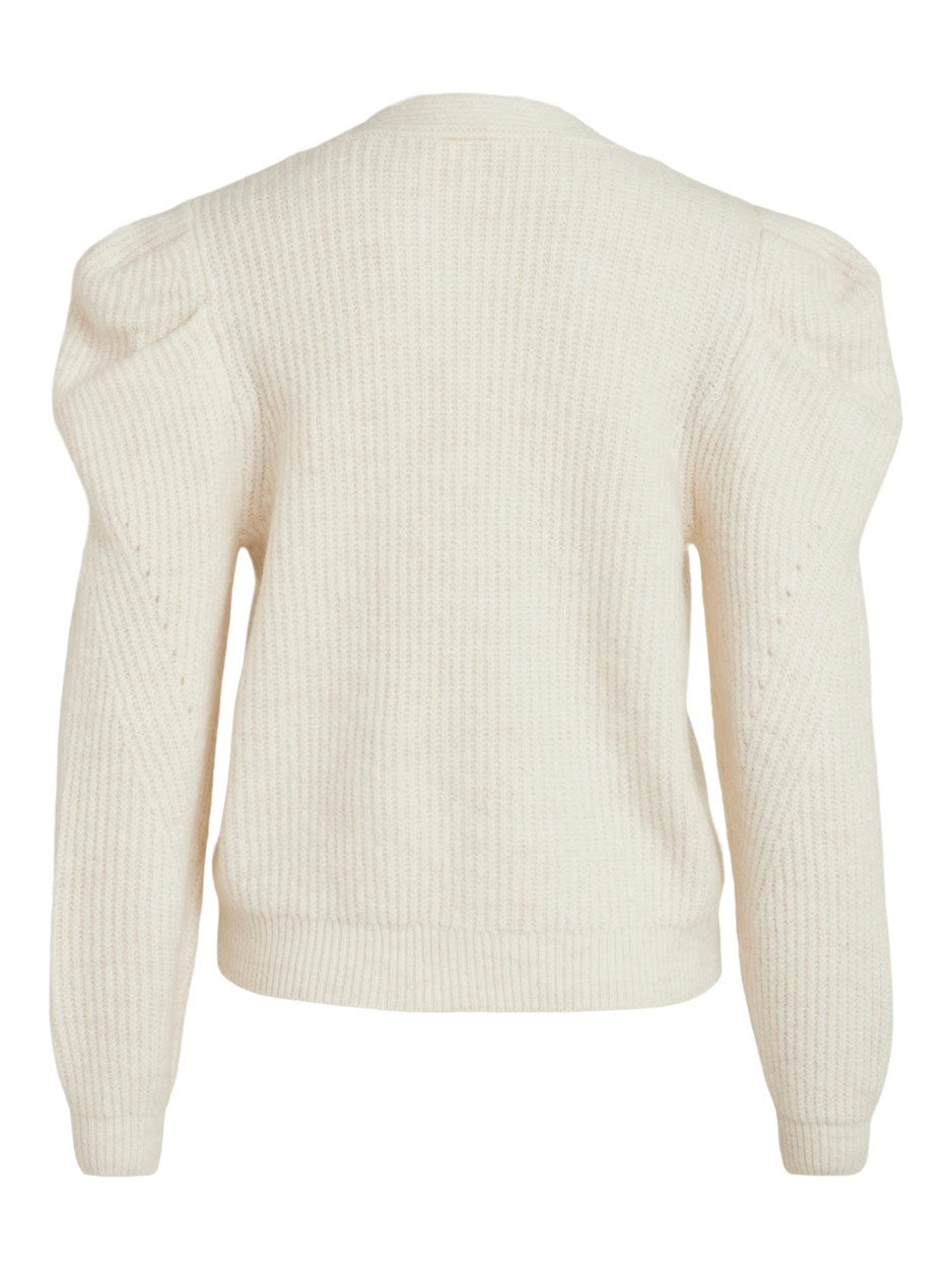 Viprime L/s Button Knit Cardigan/su - Off-white