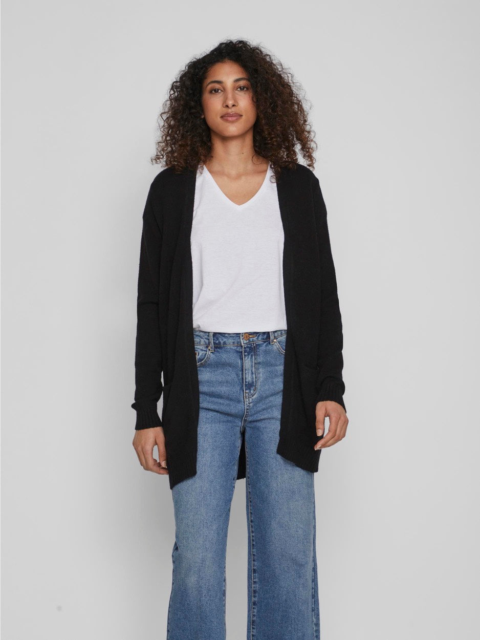 Viril Open L/s Knit Cardigan - Noos - Zwart