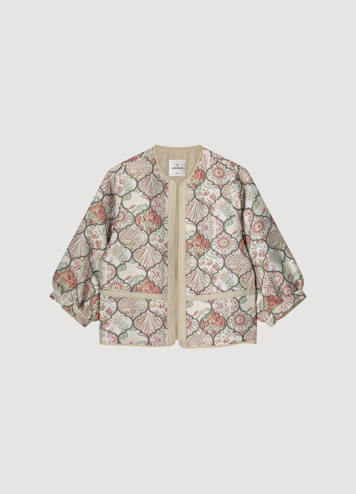 Jacket Multicolour Jacquard - Groen Dessin