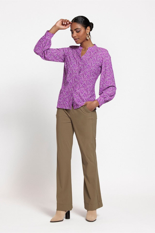 Moontje Sa Logo Blouse - Paars Dessin
