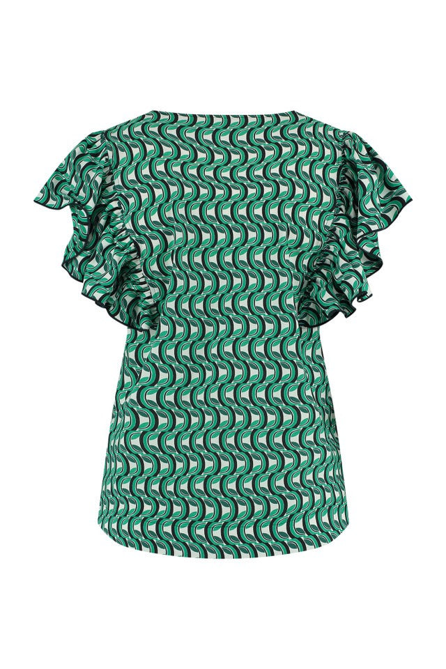 Sieta Small Chain Shirt - Groen Dessin