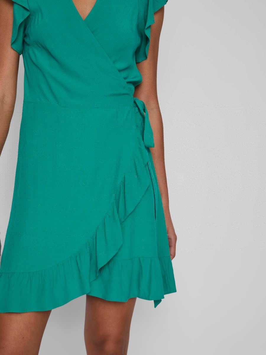 Vifini  Wrap S/s  Short Dress - Noo - Esmerald