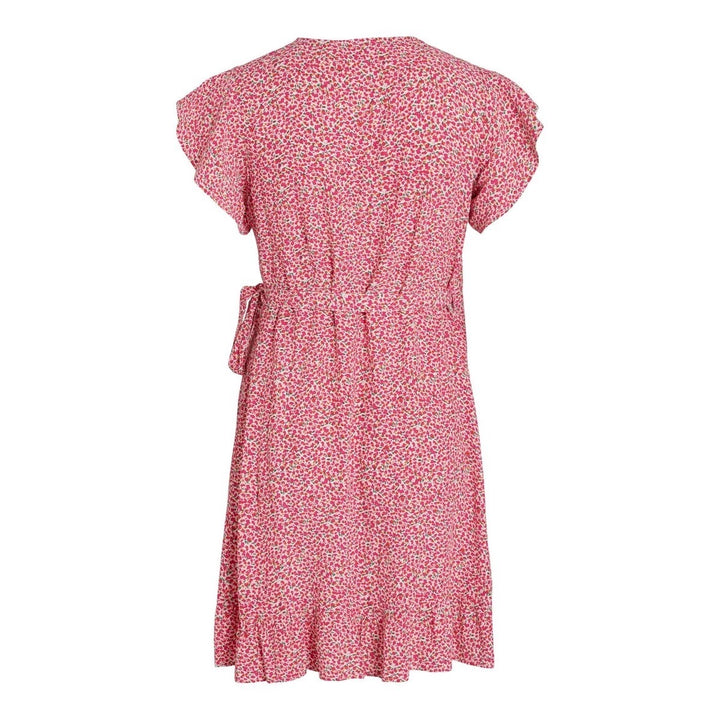 Vifini  Wrap S/s  Short Dress - Noo - Roze Dessin