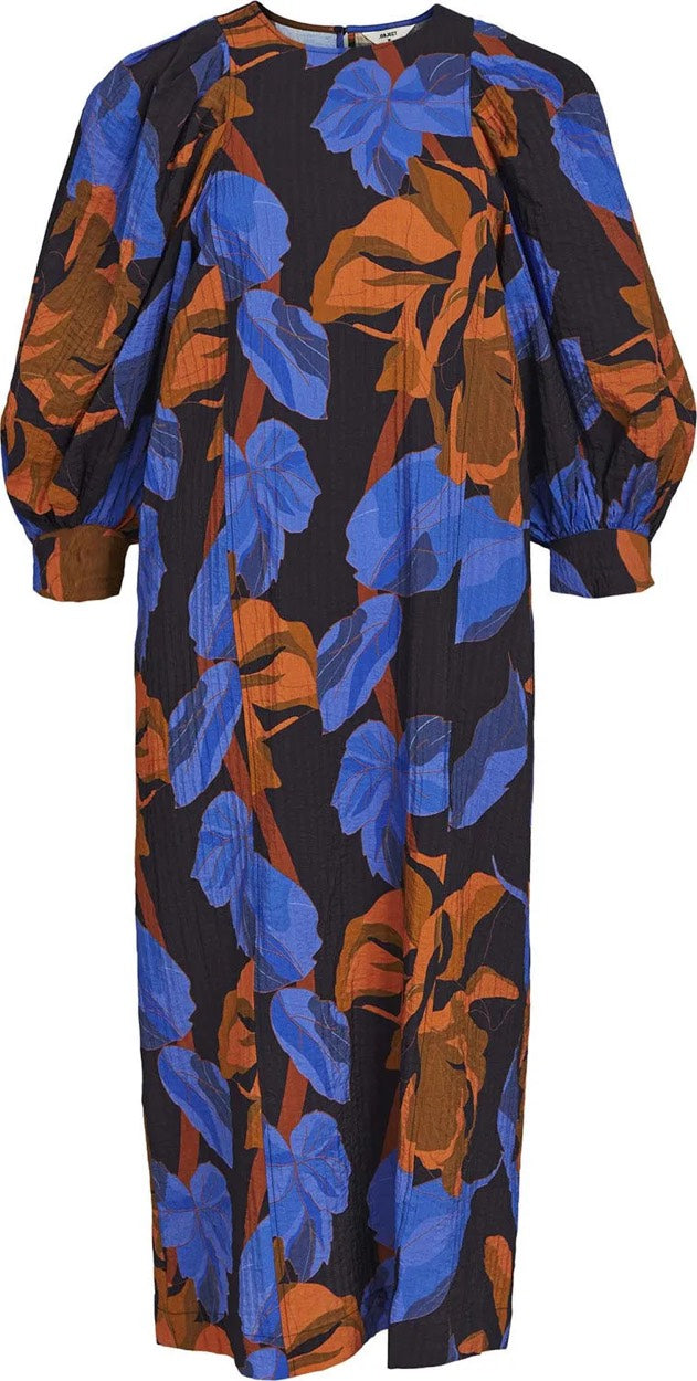 Objfelicia L/s Shirt Dress 130 - Blauw Dessin