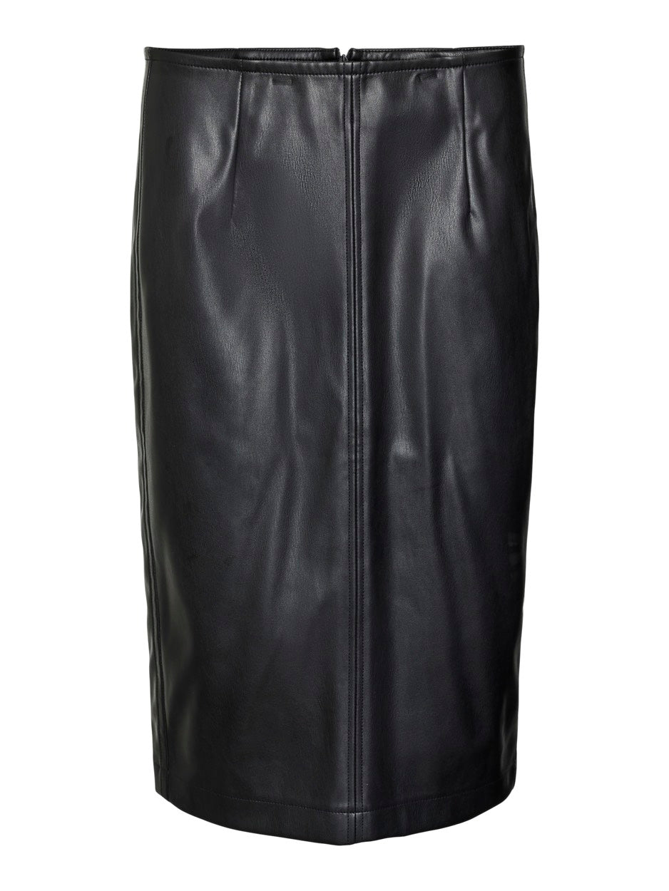 Vmbliss Hw Knee Pl Skirt - Zwart