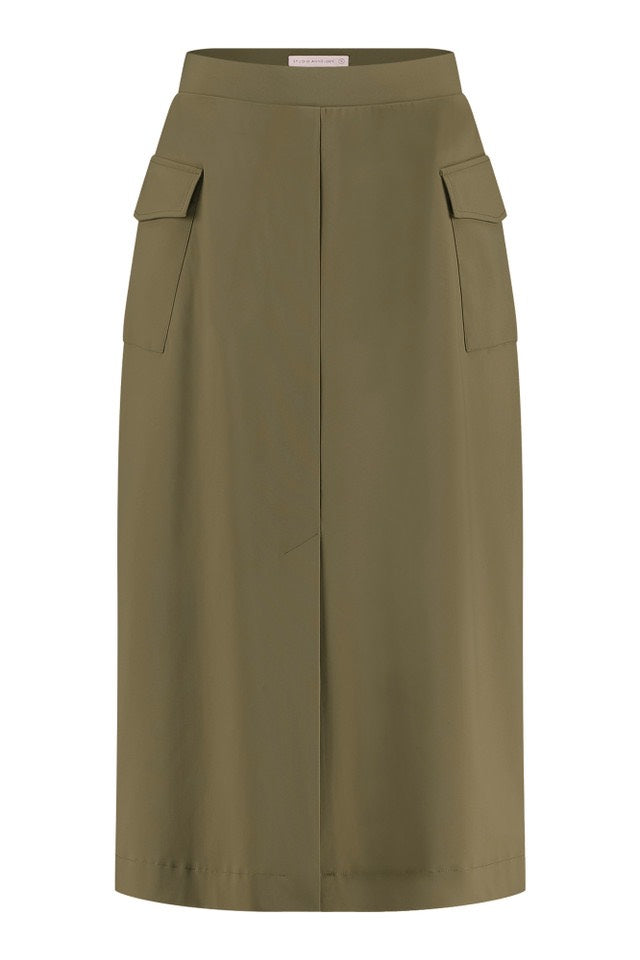 Lucy Bonded Cargo Skirt - Army