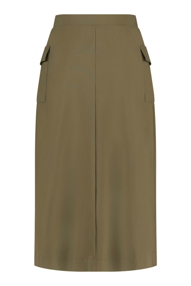 Lucy Bonded Cargo Skirt - Army