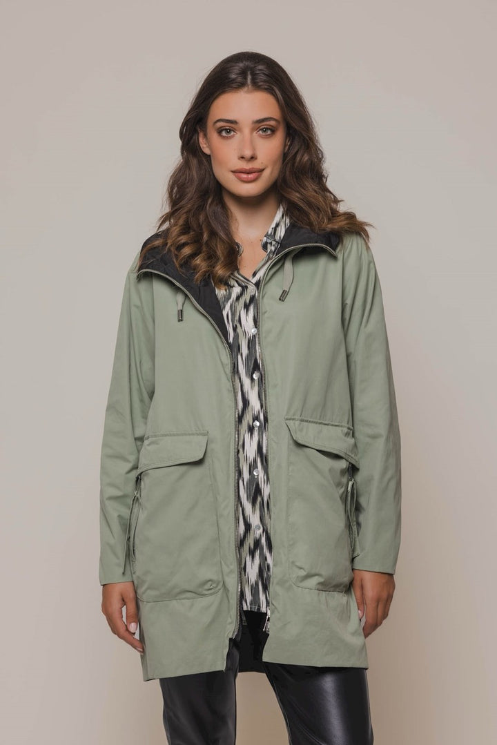 Reversible Coat - Olijf