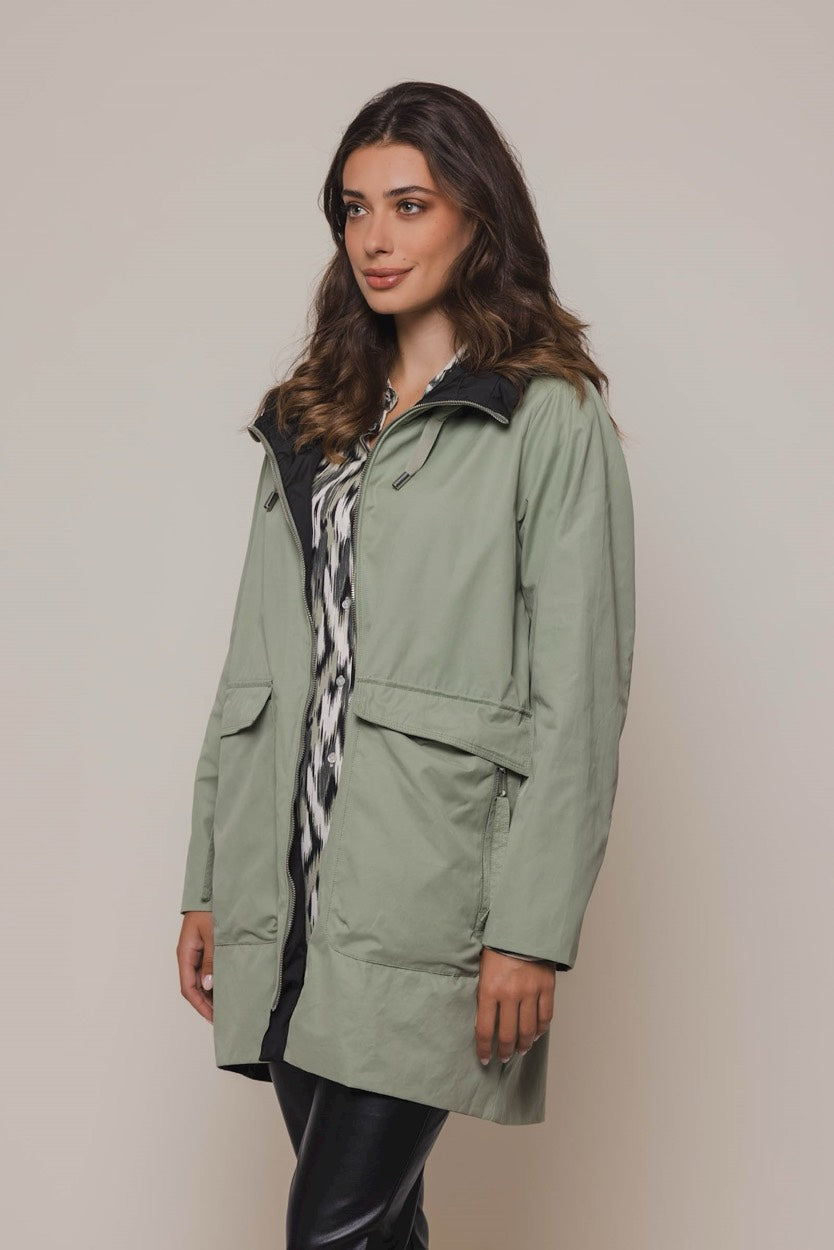 Reversible Coat - Olijf