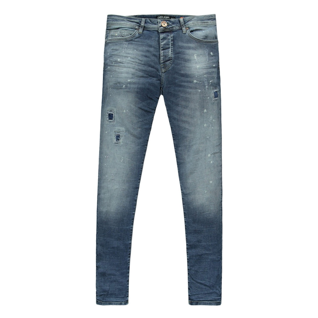 Aron Super Skinny Damage Dark Used - Blue Denim