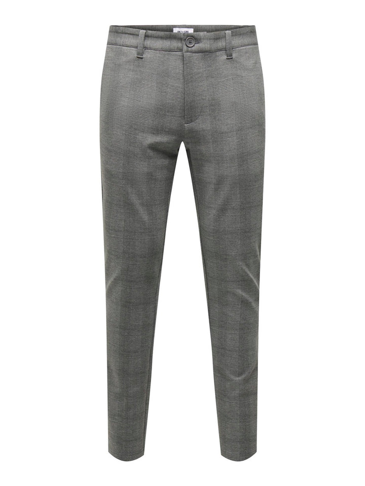 Onsmark Slim Check 020919 Pant Noos - Grijs Dessin