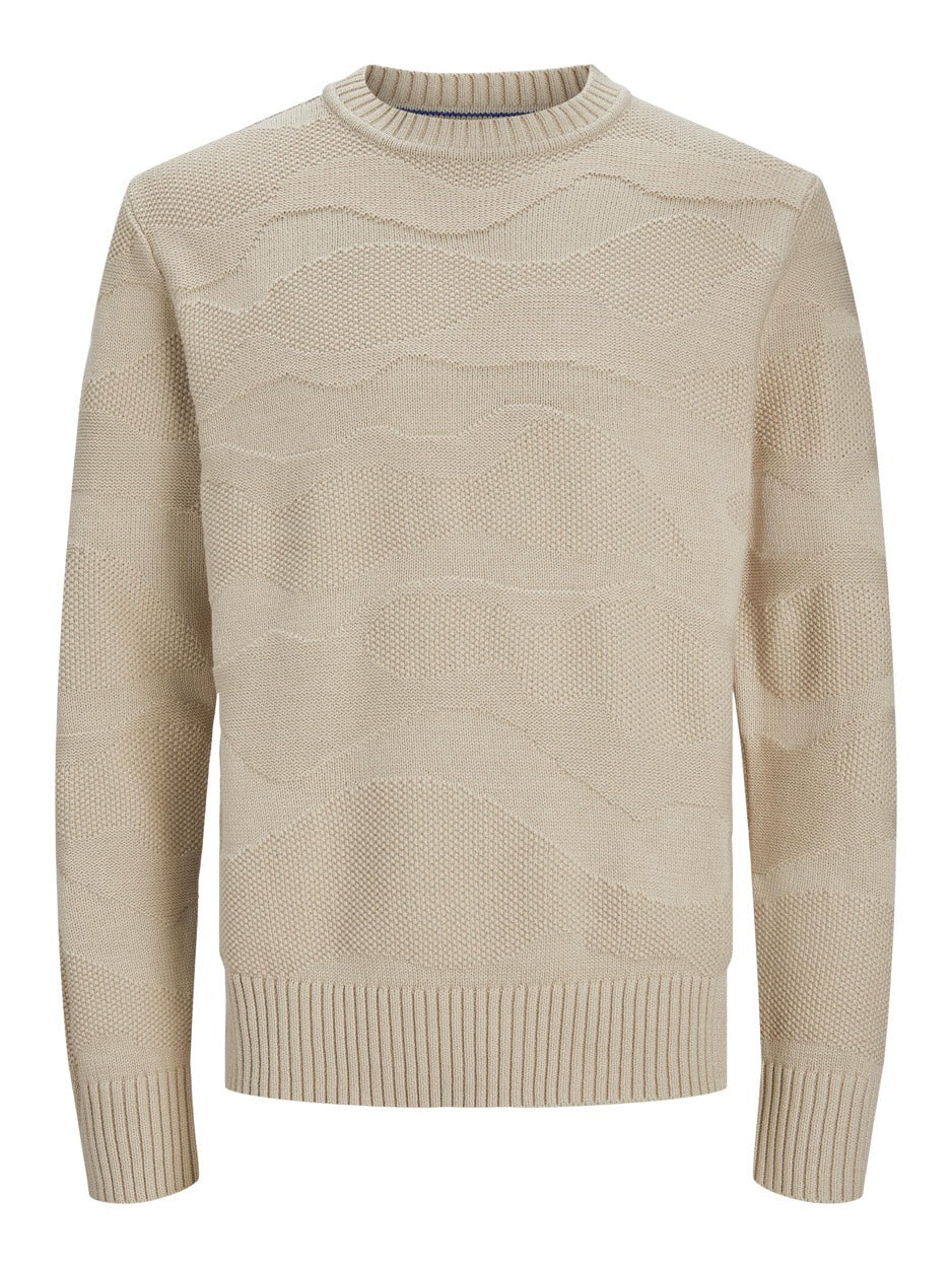 Jprblujosh Knit Crew Neck - Zand