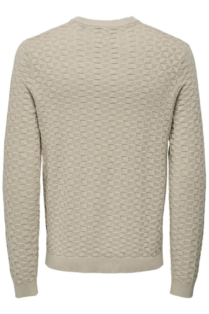 Onskalle Reg 12 Struc Crew Knit Noo - Beige