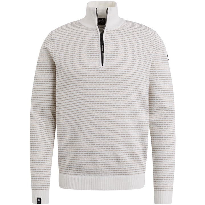 Half Zip Collar Cotton Modal - Zand Dessin