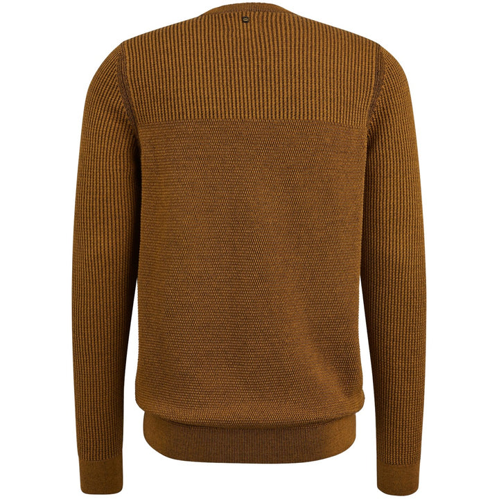Crewneck Cotton Plated - Geel Dessin
