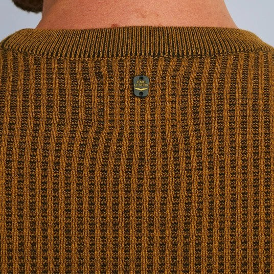 Crewneck Cotton Plated - Geel Dessin