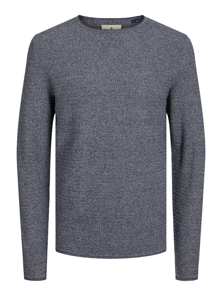 Jprblumiguel Knit Crew Neck Noos - Blauw Melee
