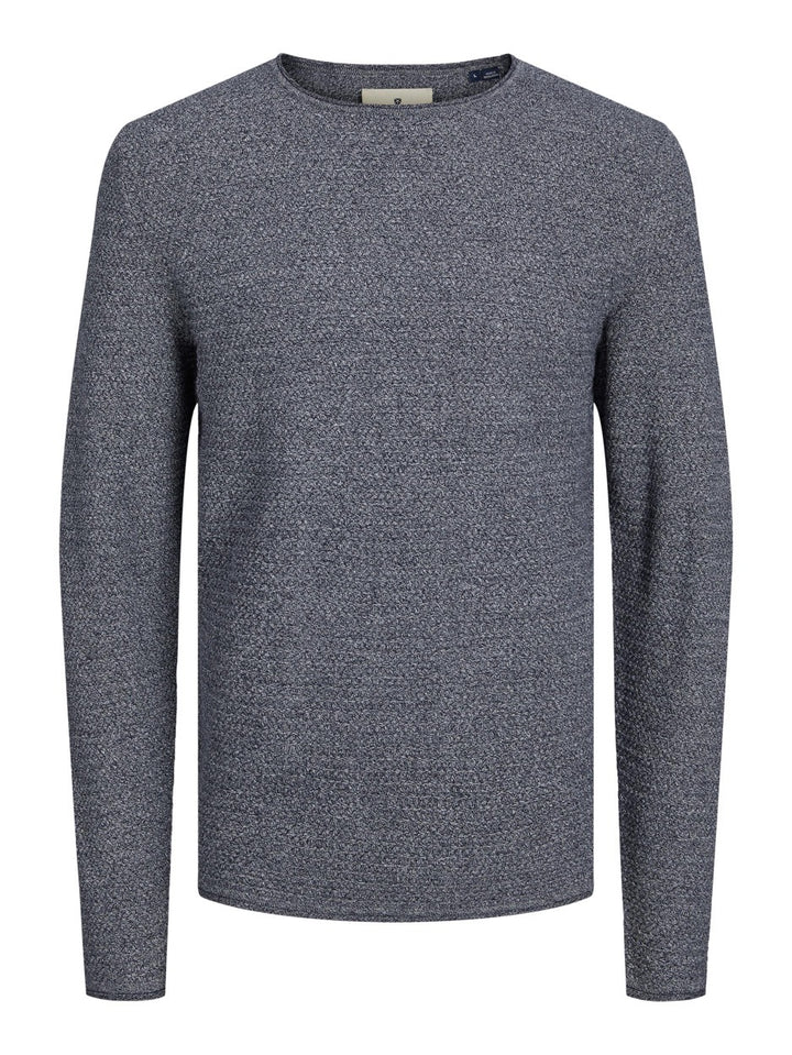 Jprblumiguel Knit Crew Neck Noos - Blauw Melee