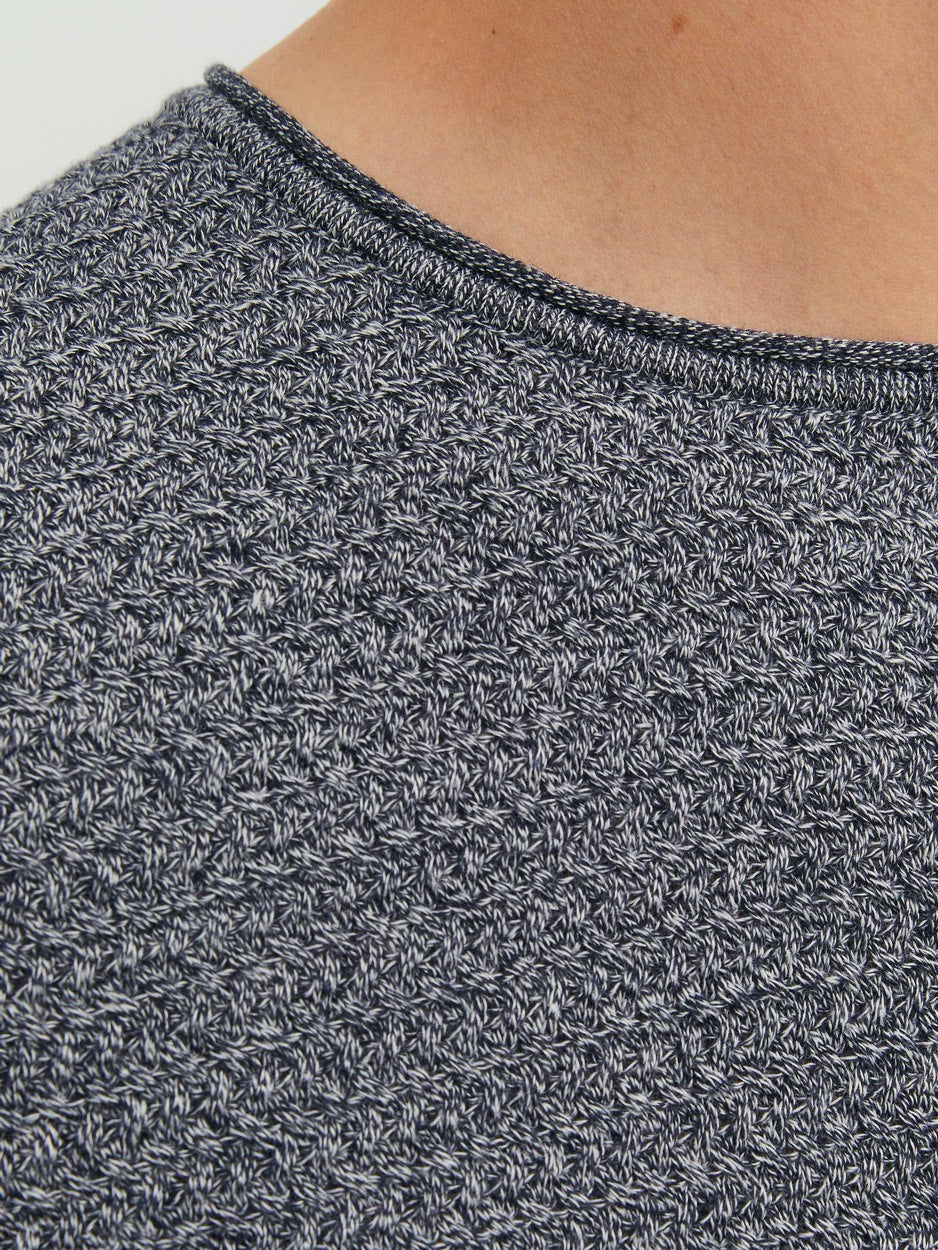 Jprblumiguel Knit Crew Neck Noos - Blauw Melee
