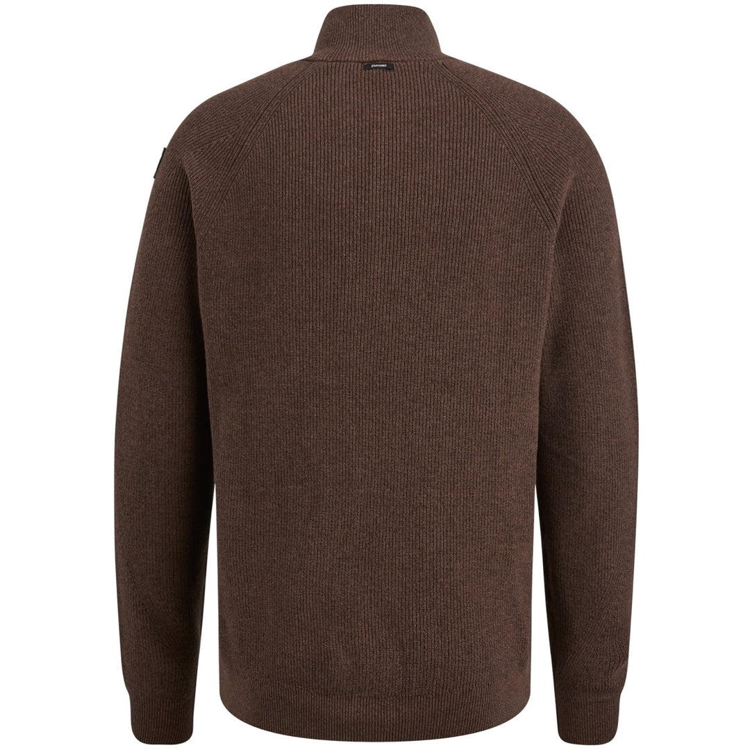 Half Zip Collar Cotton Mouline - Bruin