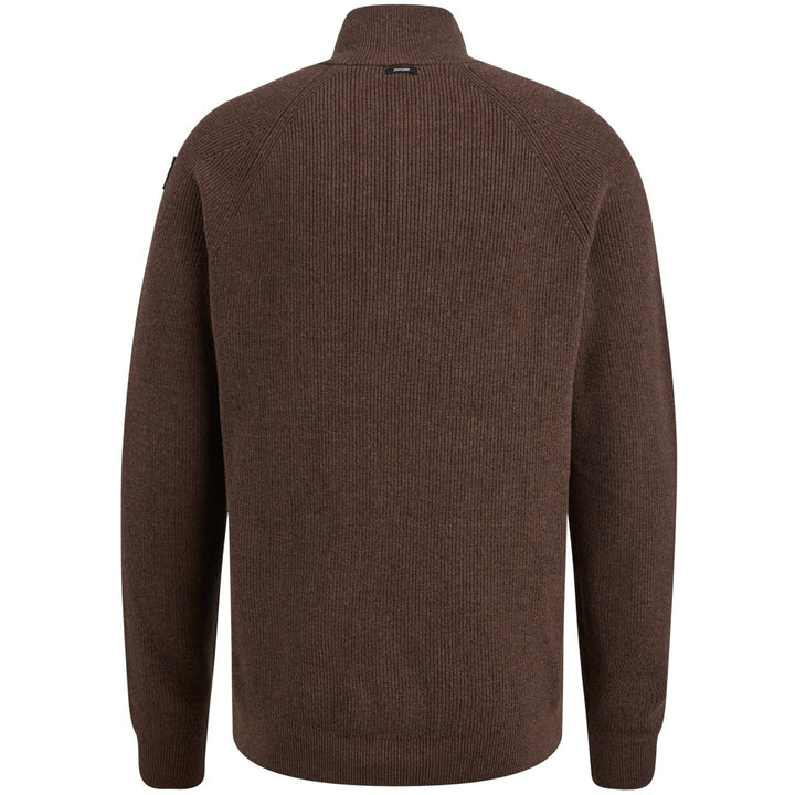 Half Zip Collar Cotton Mouline - Bruin