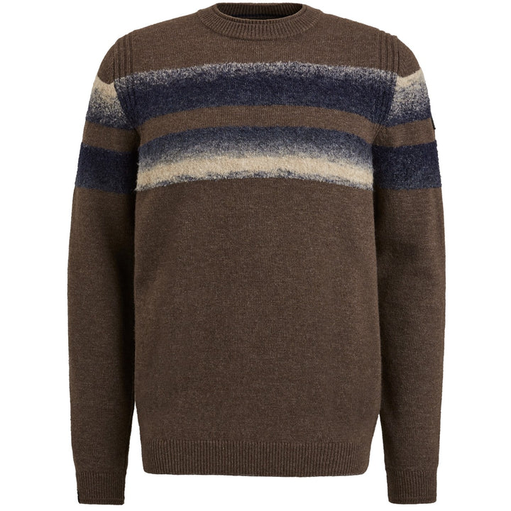 Crewneck Lambswool Blend - Bruin Dessin