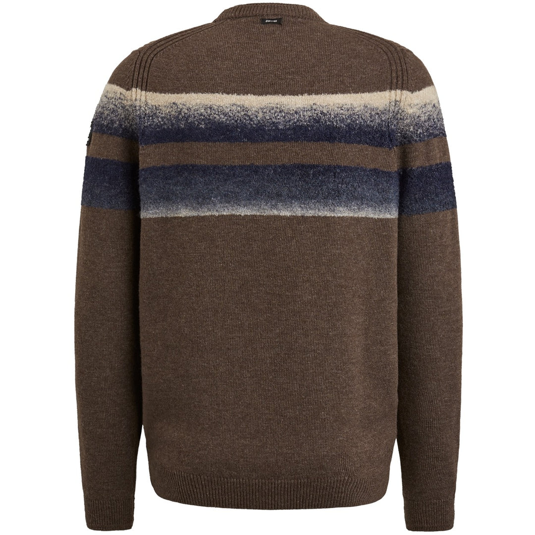 Crewneck Lambswool Blend - Bruin Dessin