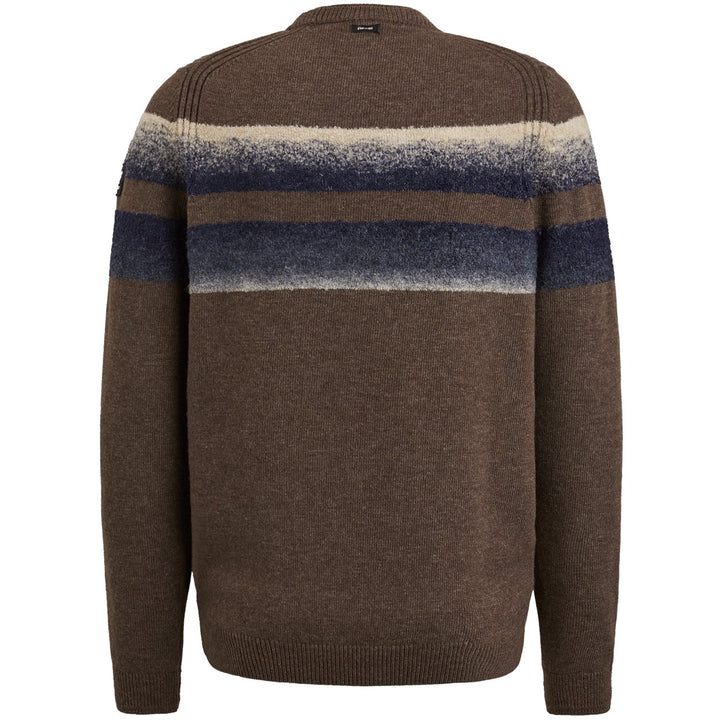 Crewneck Lambswool Blend - Bruin Dessin