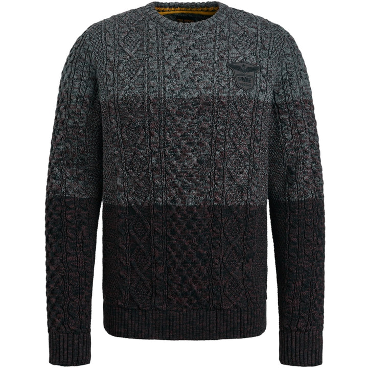 R-neck Cable Knit - Grijs Dessin