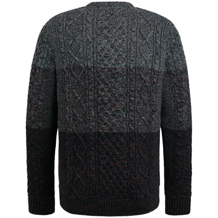 R-neck Cable Knit - Grijs Dessin