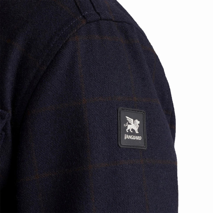 Long Sleeve Shirt Check Fine Woolb - Navy