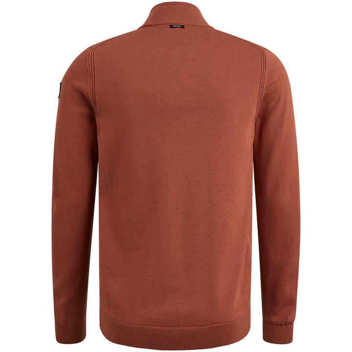 Zip Jacket Cotton Modal - Brique