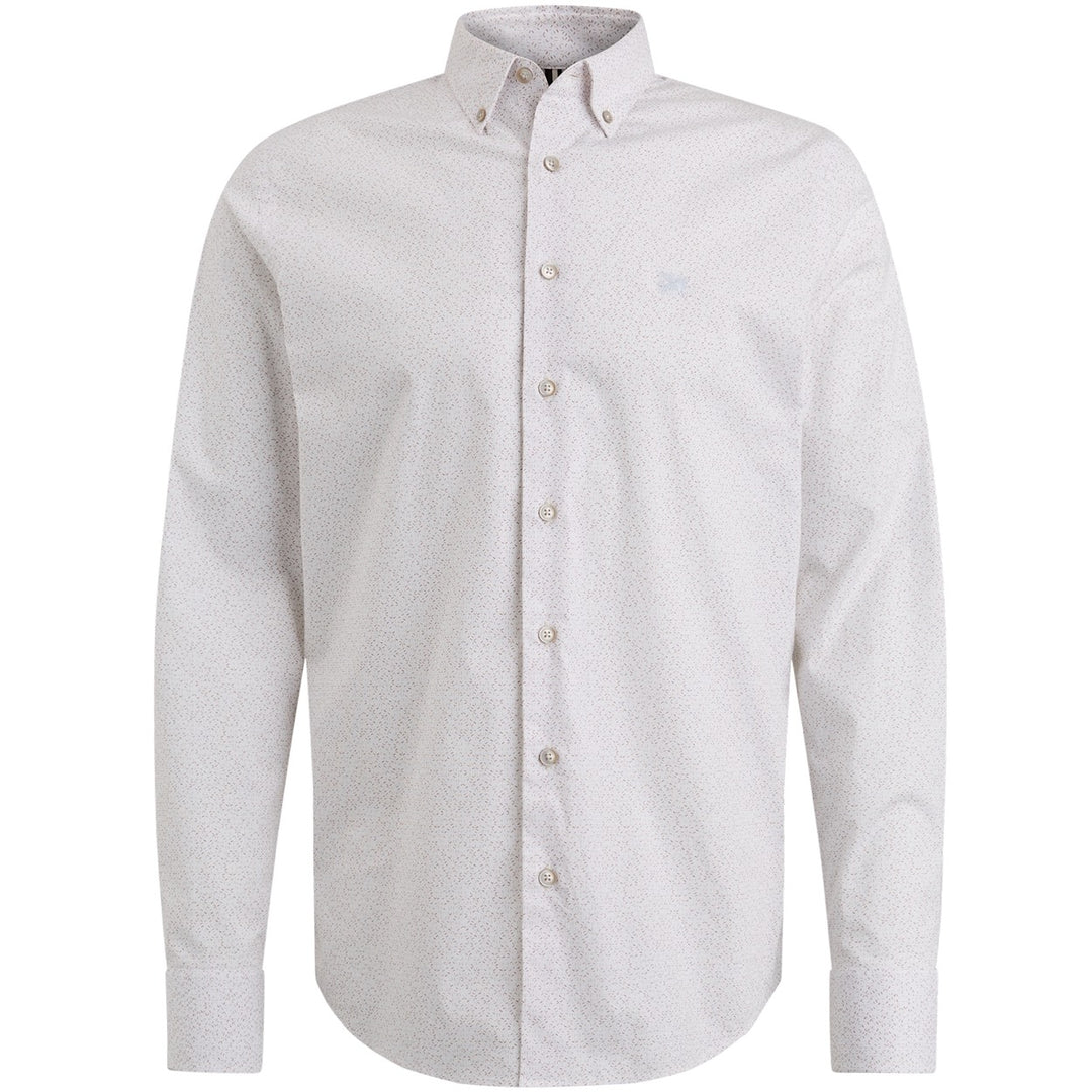 Long Sleeve Shirt Print On Poplin - Ecru Dessin