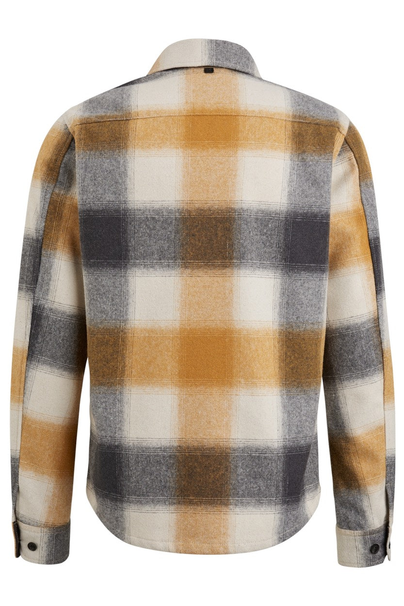 Long Sleeve Shirt Check Brushed Wo - Geel Dessin