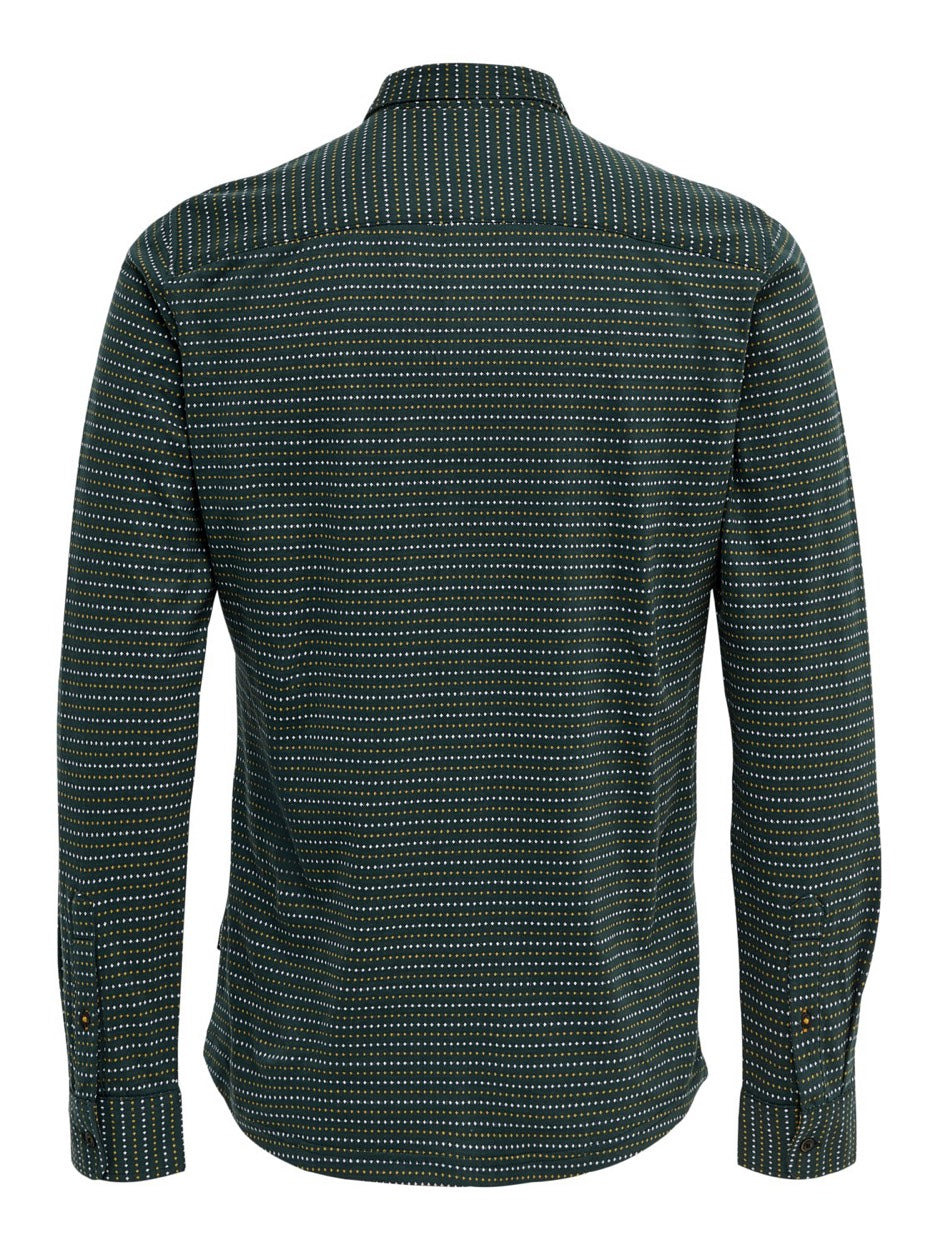 Onserlind Ls Knitted Jacquard Shirt - Groen Dessin
