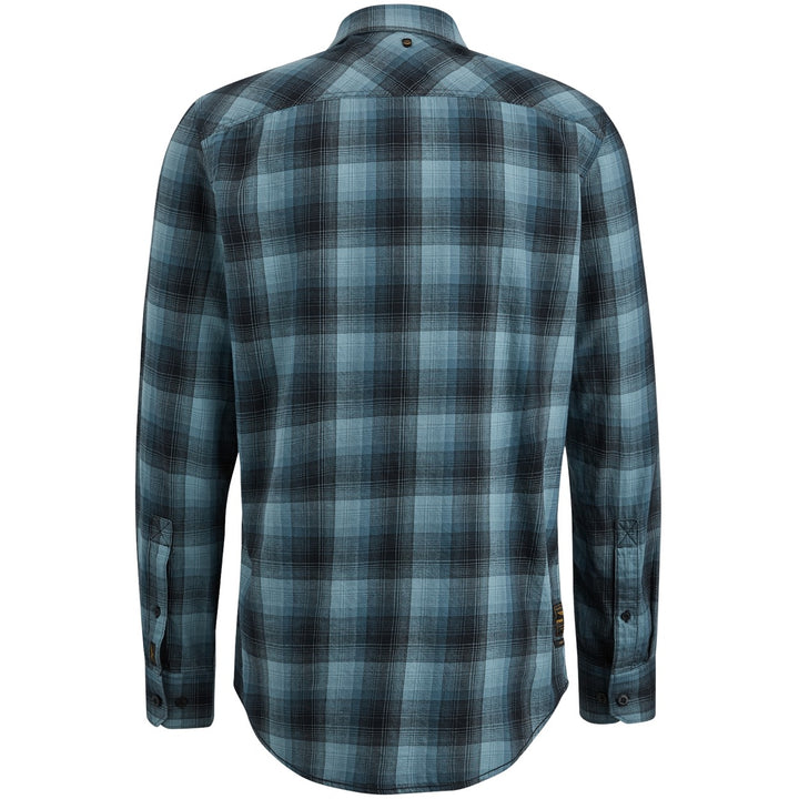 Long Sleeve Shirt Ctn Twill Check - Blauw Dessin
