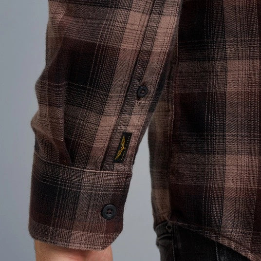 Long Sleeve Shirt Ctn Twill Check - Paars Dessin