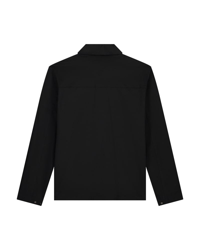 Cotton Zip Overshirt - Zwart