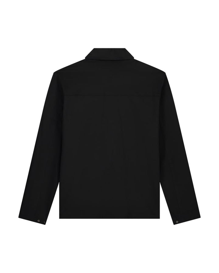 Cotton Zip Overshirt - Zwart