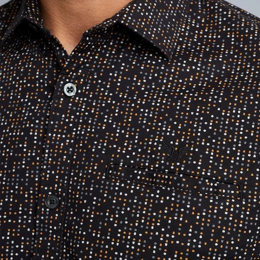 Long Sleeve Shirt Print On Poplin - Zwart Dessin