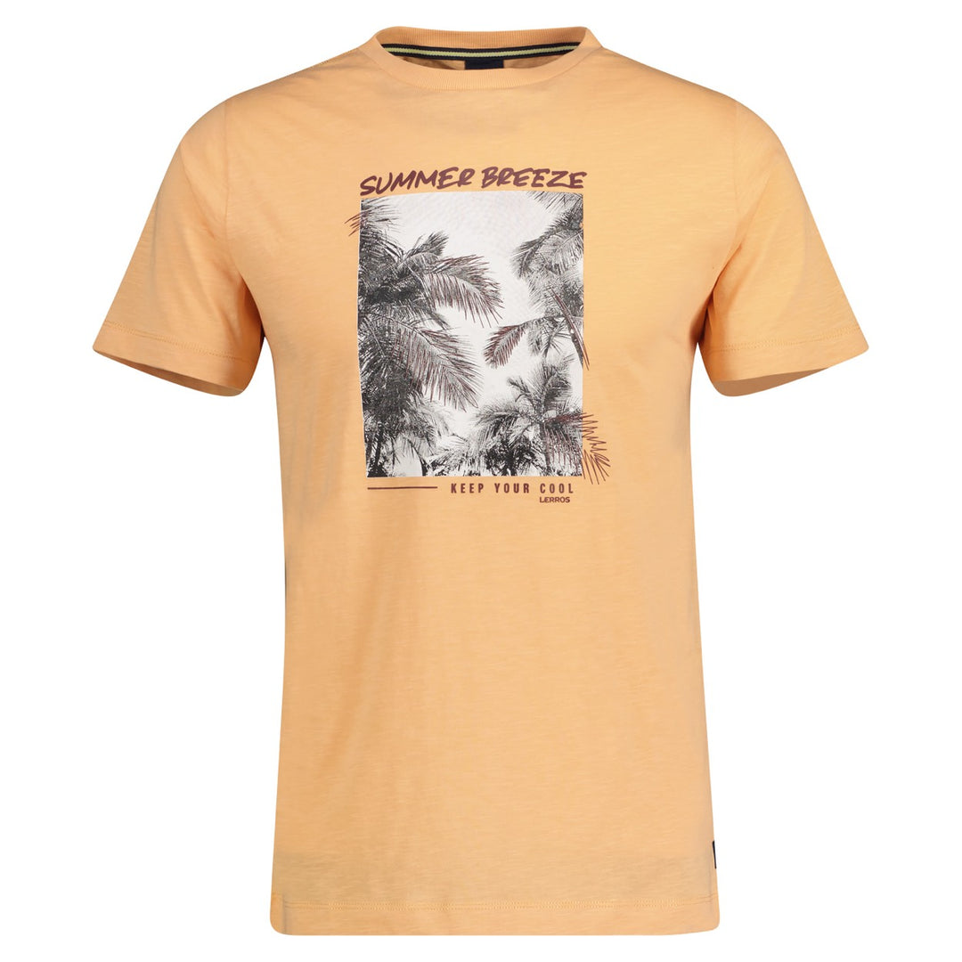 T-shirt Print - Zalm/peach
