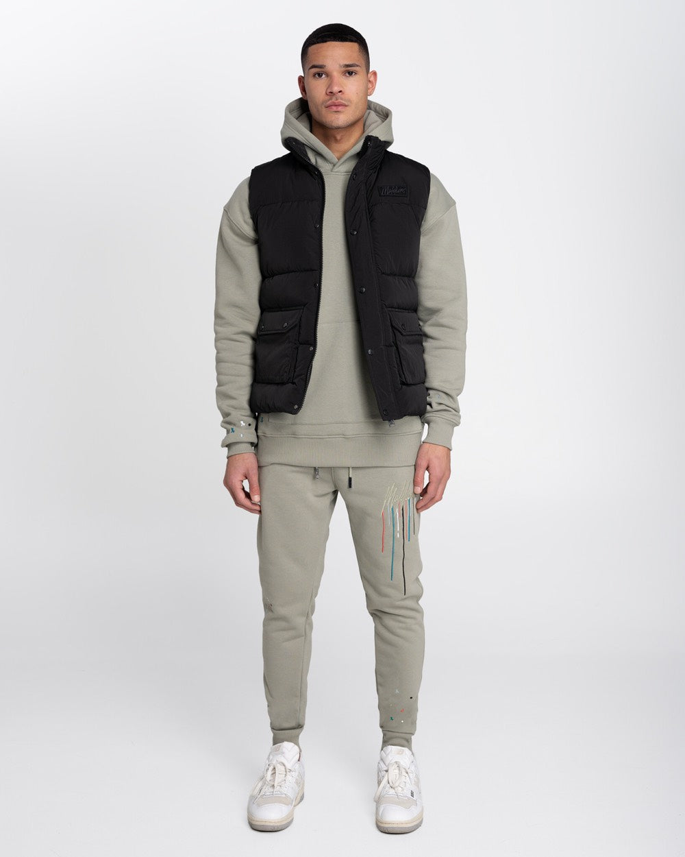 Crinkle Padded Vest - Zwart