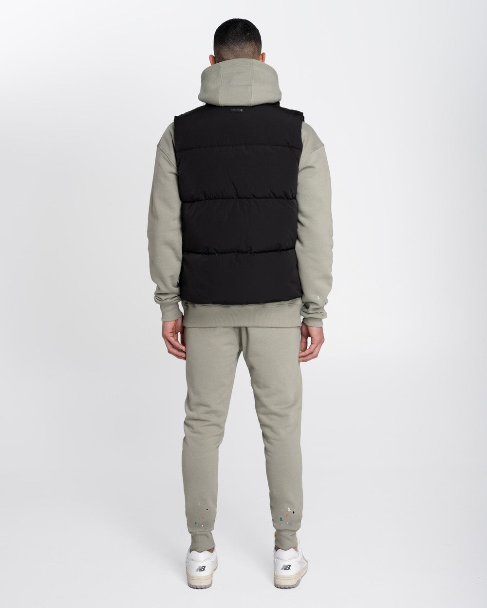 Crinkle Padded Vest - Zwart