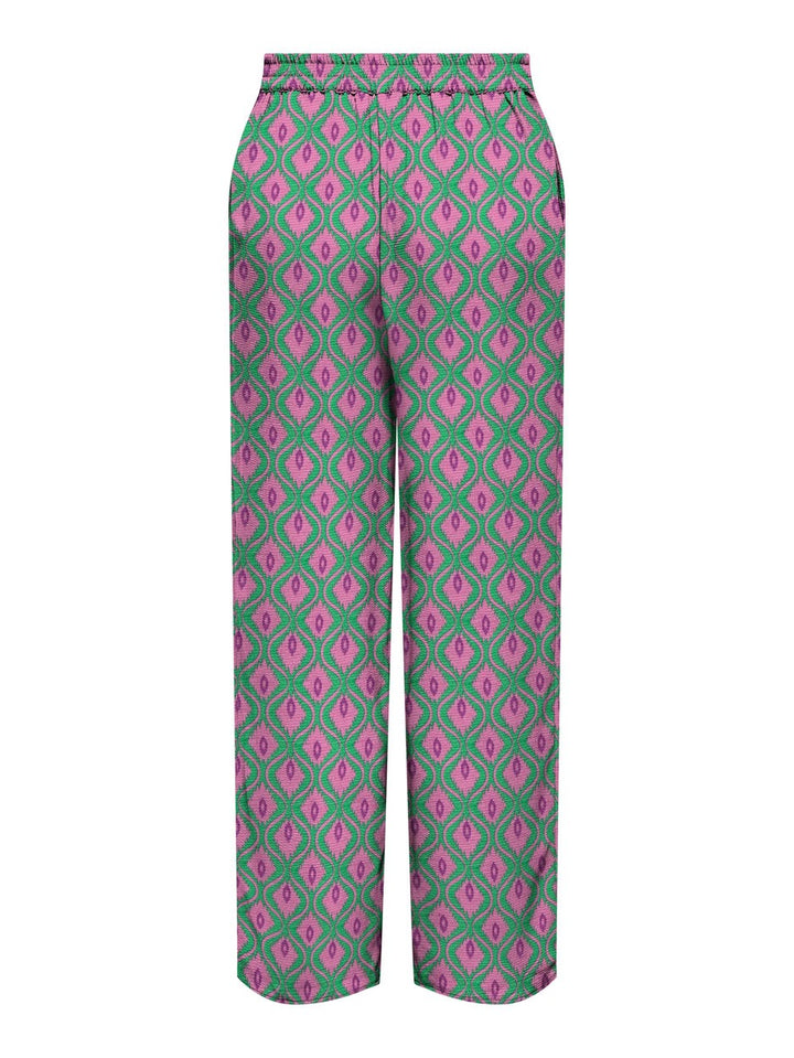 Only Nova lange broek dames groen dessin