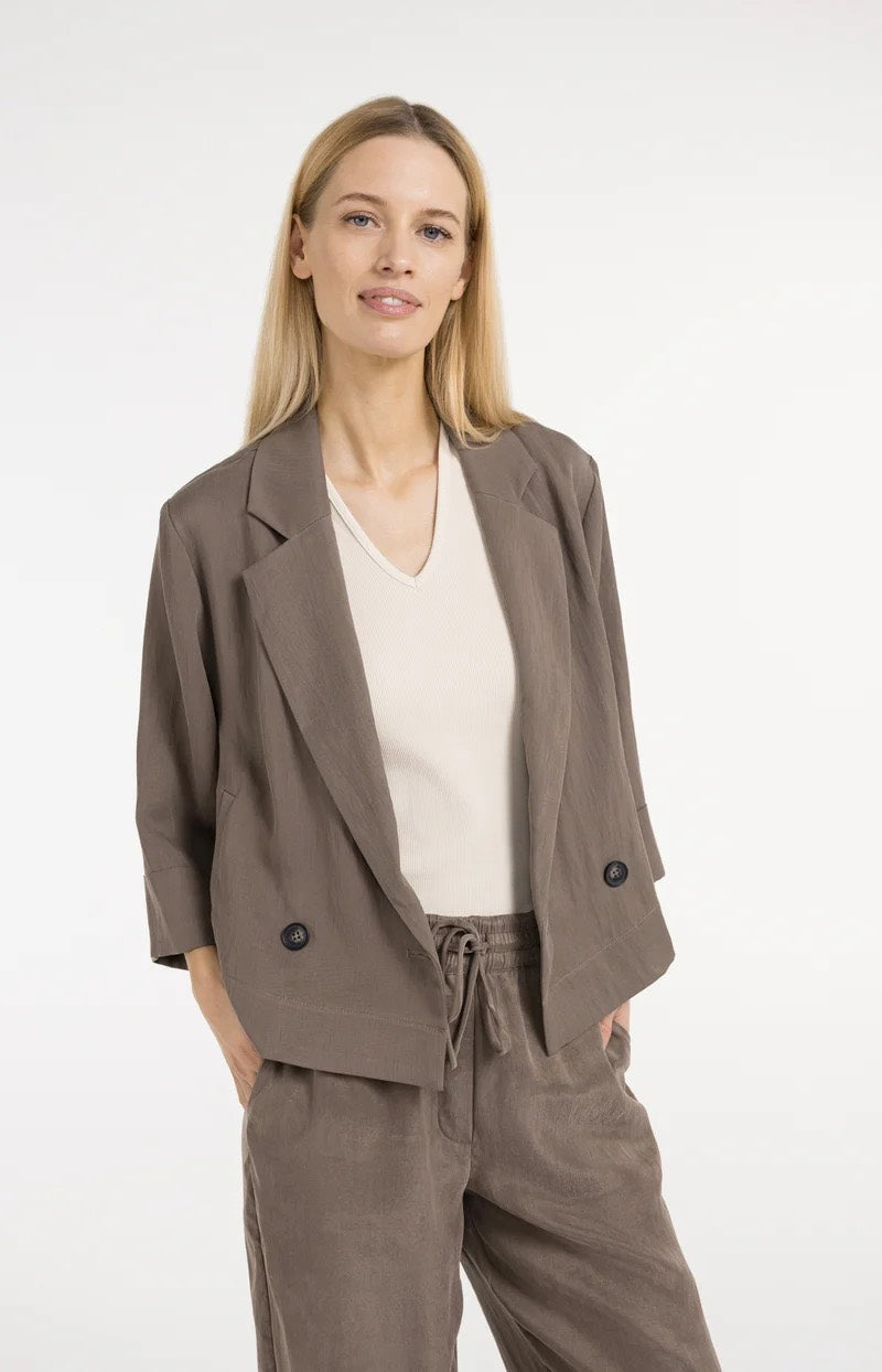 YAYA Women blazer bruin – dames