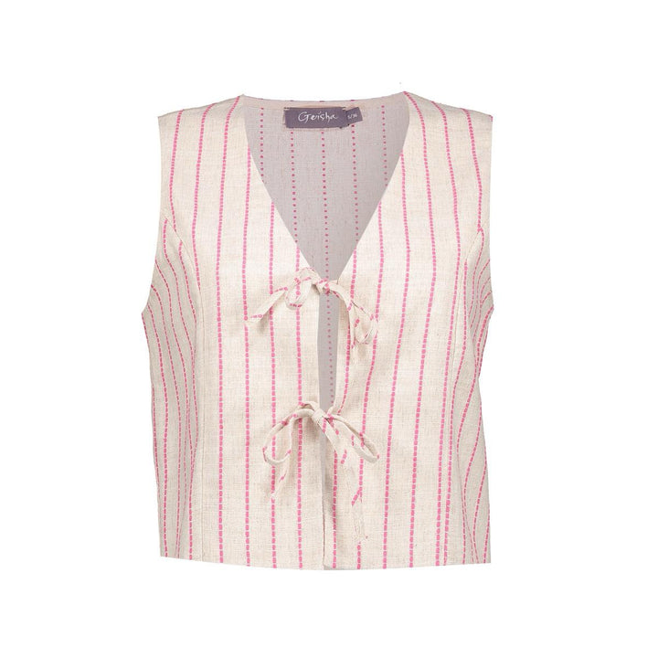 Geisha 54383-20 gilet dames zand dessin