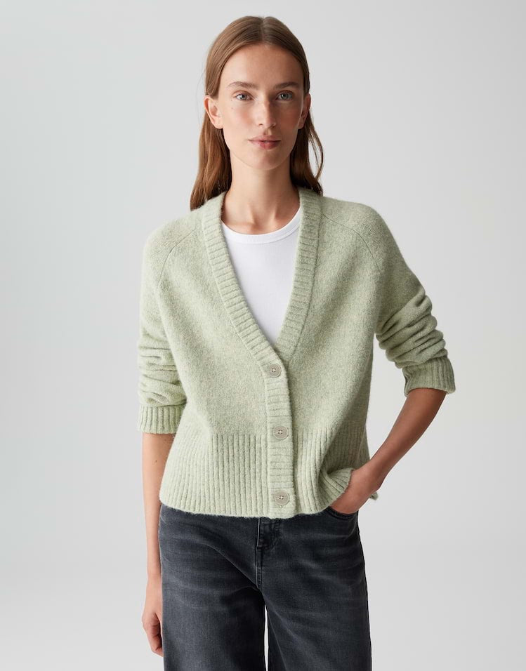 Opus Dassi 10460813461100 vest gebreid dames – mint