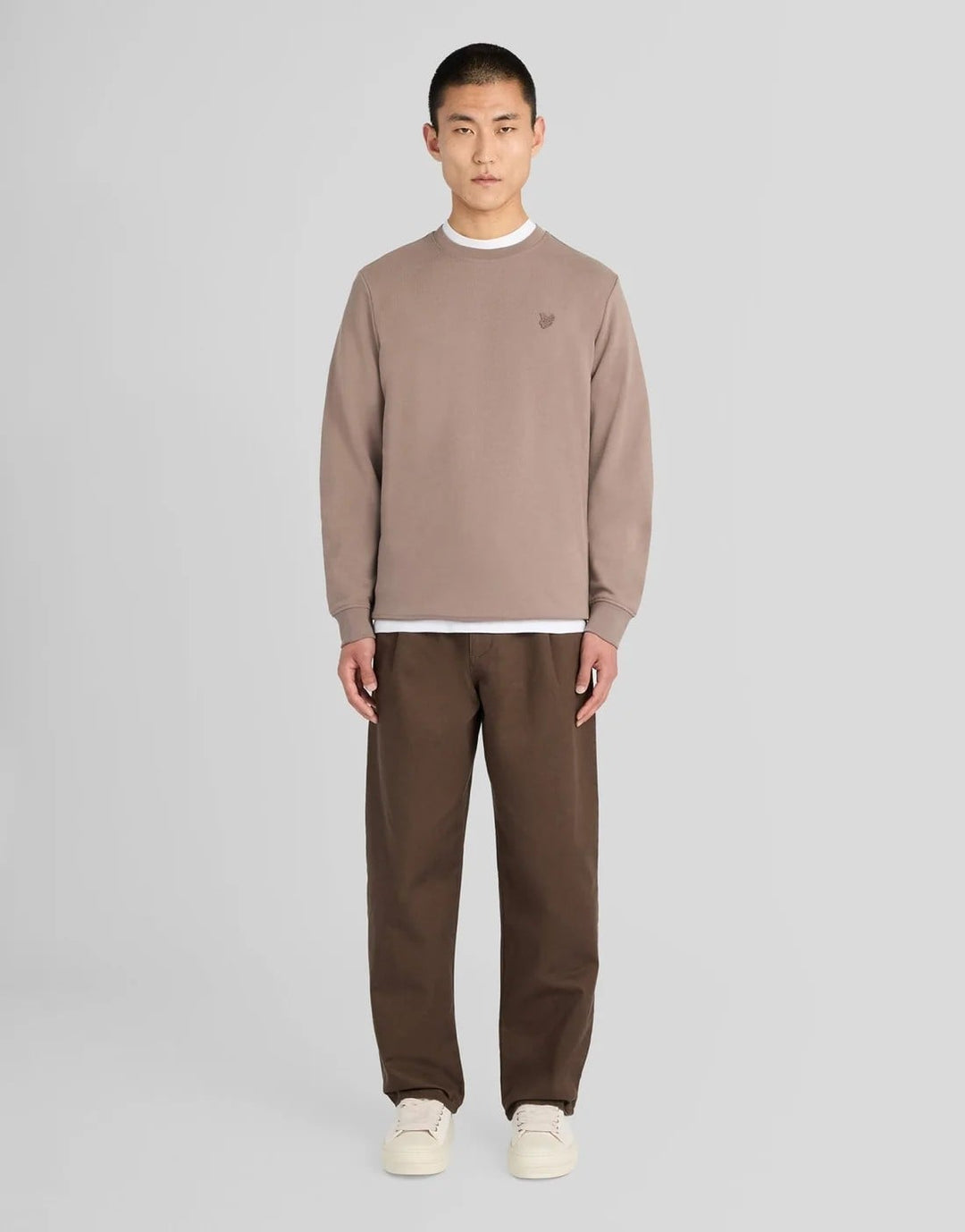Lyle &amp; Scott ML2255TONT sweater taupe – heren