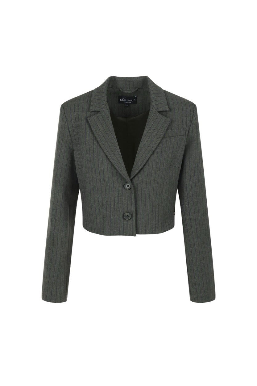 Elvira Casuals E4 25-018 blazer dames groen dessin